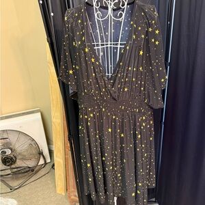 Torrid Black and gold Star Swim Coverup
